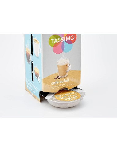 Tassimo Café au Lait Pack 5 x 21 dosettes – Café au lait crémeux Tassimo pas cher