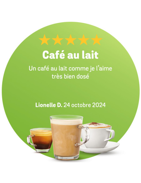 Tassimo Café au Lait Pack 5 x 21 dosettes – Café au lait crémeux Tassimo pas cher