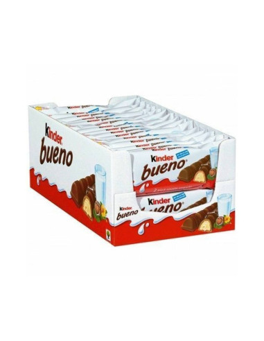 KINDER BUENO 43G - Carton de 30 barres chocolatées