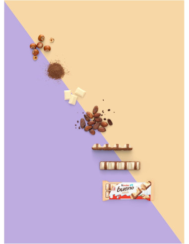 KINDER BUENO WHITE - Carton de 30 barres chocolatées