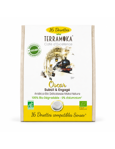 cafe-bio-16-dosettes-compatibles-senseo-ethiopie-oscar X10 new 2