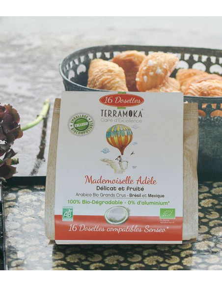 Terramoka Mademoiselle Adèle– Café bio Senseo - 160 dosettes