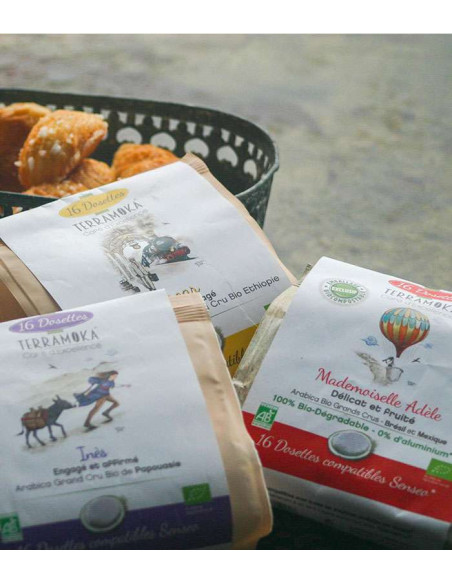 Inès Terramoka – Café bio Papouasie Senseo - 160 dosettes