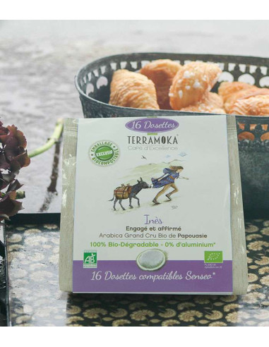 Inès Terramoka – Café bio Papouasie Senseo - 160 dosettes