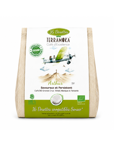 Terramoka cafe-bio-16-dosettes-compatibles-senseo-bresil-mexique-tanzanie-arthur