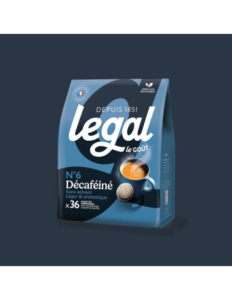 Café Legal Classique – 36 Dosettes compatibles Senseo