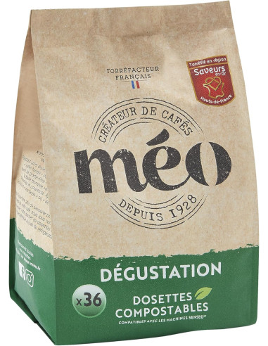 Café Méo Dégustation – 36 Dosettes compatibles Senseo