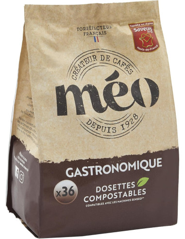 Café Méo Gastronomique – 36 Dosettes compatibles Senseo