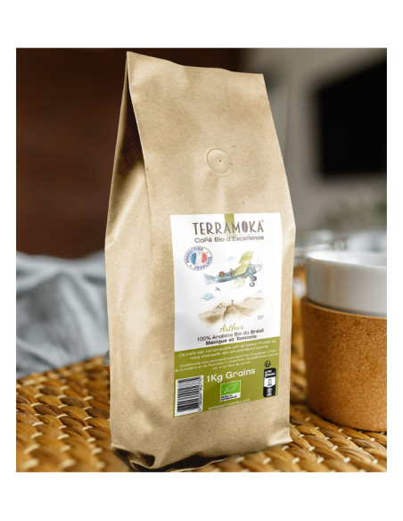 Terramoka Arthur – Grains bio 1 kg – Brésil & Tanzanie