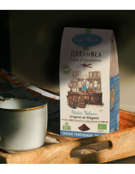 Mr Nelson Terramoka – Moulu bio 250 g – Pérou déca