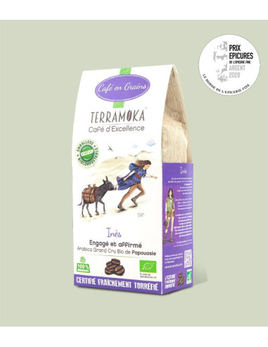Terramoka Inès – Café bio en grains 200 g – Papouasie
