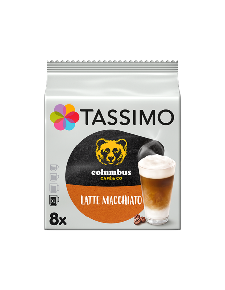 Tassimo Columbus Latte Macchiato 8 dosettes face
