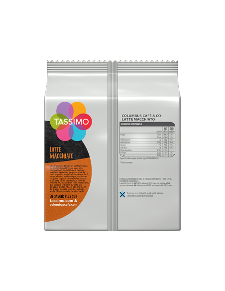 Tassimo® Columbus – Latte Macchiato – 8 dosettes